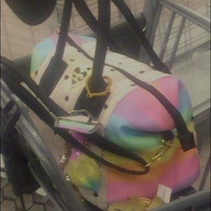 Rainbow pattern on sides and white & black  with